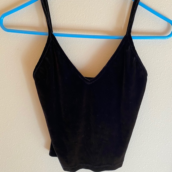 Brandy Melville Black Velvet Tank - Picture 3 of 5